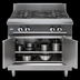 Thumbnail image #4 for Vulcan V Series 18-Inch Heavy-Duty 2-Burner Gas Range with Cabinet Base
