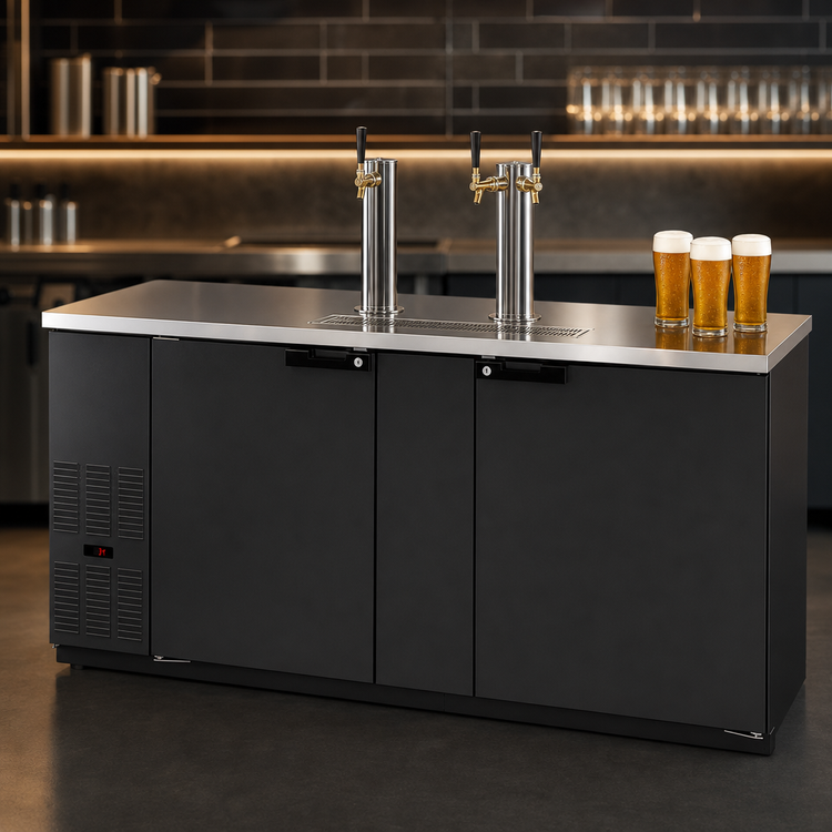 Product image #4 for Hoshizaki DD69 Two-Section Direct Draw Draft Beer Cooler, 69.5-Inch, 3 Half-Keg Capacity