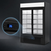Thumbnail image #4 for Beverage-Air MarketMax Two-Section Reach-In Sliding Glass Door Merchandiser Refrigerator, 46.15 Cu. Ft., Bottom-Mount, Black