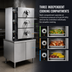 Thumbnail image #4 for Crown EC-3 3-Compartment Electric Pressure Steamer with Cabinet Base