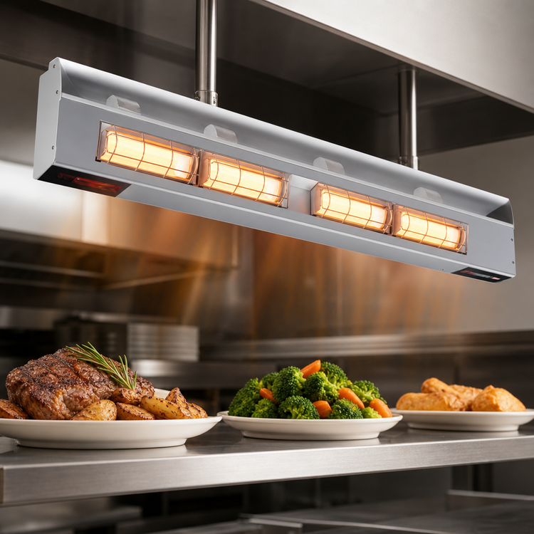 Product image #4 for Hatco Ultra-Glo® 42-Inch Lighted Double Ceramic Strip Heat Lamp with Aluminum Housing and 6-Inch Spacer
