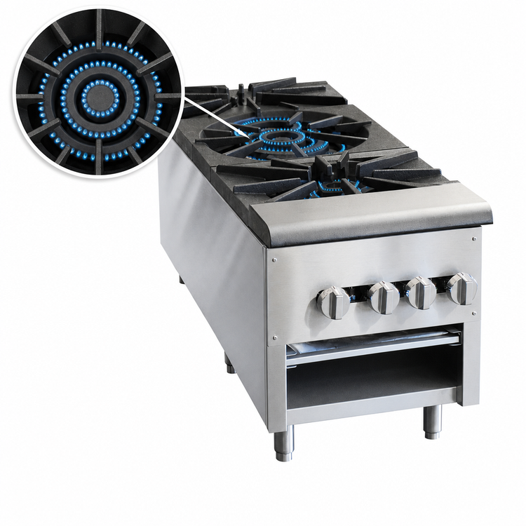 Product image #4 for Serv-Ware Double Stock Pot Gas Range, Natural Gas, 18-Inch Wide, 2 Burners
