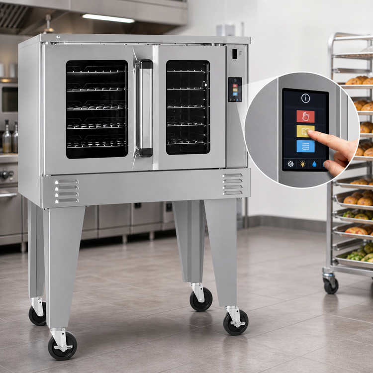 Product image #4 for Southbend Platinum Full-Size Single Deck Gas Convection Oven with Touchscreen Controls and Dependent Doors, 90,000 BTU