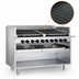 Thumbnail image #4 for Magikitch'n FM-RMB-672CR 72-Inch Floor Model Gas Radiant Charbroiler with Open Cabinet Base