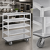 Thumbnail image #4 for Queen Mary Banquet / Utility Cart, 3-Shelf Aluminum, 62 x 28 x 66 Inches