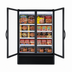 Thumbnail image #4 for True Full-Length Two-Section Glass Door Freezer Merchandiser, Self-Contained, Bottom-Mounted, Black, -10°F