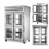 Thumbnail image #4 for SPEC SERIES Two-Section Pass-Thru Reach-In Refrigerator with 4 Front Glass Half Doors and 2 Rear Glass Doors