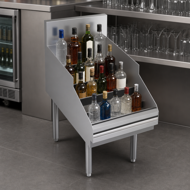 Product image #4 for Krowne Royal Series Freestanding Underbar Liquor Bottle Display Unit, 18 x 29 Inch, 20-Bottle Capacity