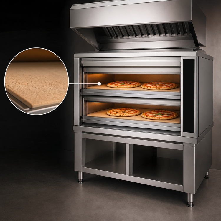 Product image #5 for Moretti Forni iDeck Double-Deck Electric Pizza Deck Oven with Stand and Hood