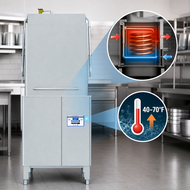 Product image #4 for DynaStar Ventless Tall-Chamber High-Temp Door-Type Dishwasher with Built-In Booster Heater