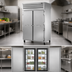 Thumbnail image #4 for True SPEC SERIES Two-Section Pass-Thru Reach-In Refrigerator with Solid Front and Glass Rear Doors