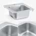 Thumbnail image #4 for Vollrath Drop-In Self-Rimming Underbar Sink for Electronic Mixing Faucet, 15 x 15 Inch, 304 Stainless Steel