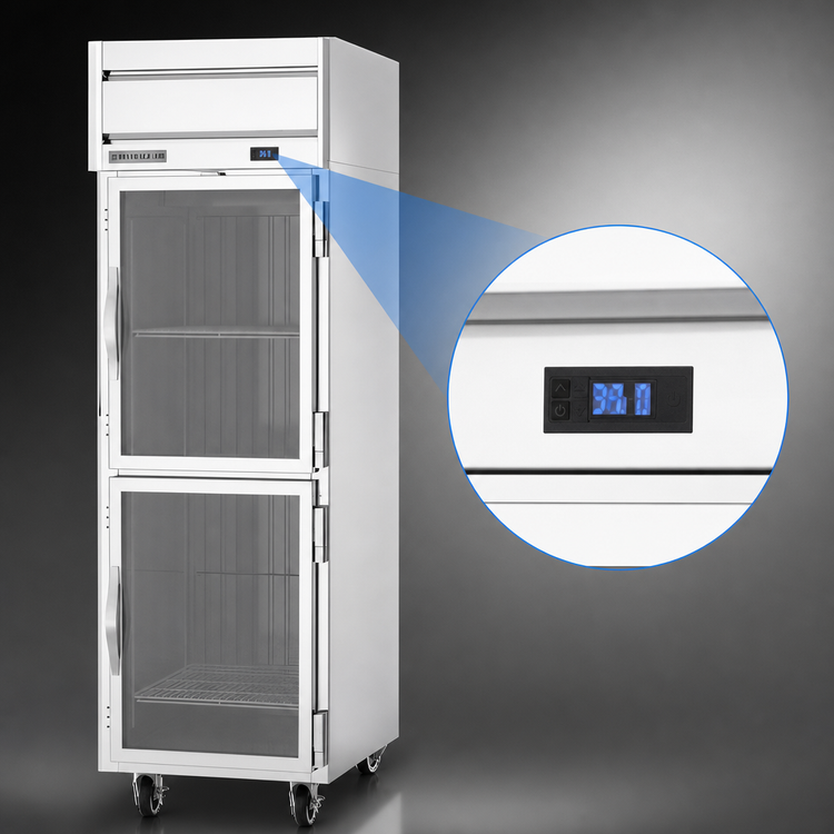 Product image #4 for Beverage-Air Horizon Series One-Section Reach-In Refrigerator with 2 Half Glass Doors, 22.28 Cu. Ft.