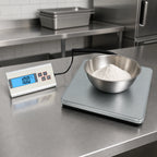Thumbnail image #4 for CFS Brands SCDG264 Industrial Digital Platform Scale, 264 lb Capacity, Remote Display, Square Stainless Steel Platform