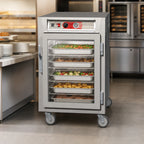 Thumbnail image #4 for Metro C5 C565-SFC-U Half-Height Mobile Heated Holding Cabinet with Clear Glass Doors, 8 Sheet Pan or 16 Hotel Pan Capacity