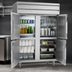 Thumbnail image #4 for Beverage-Air P-Series Two-Section Pass-Thru Reach-In Refrigerator with 8 Solid Half Doors, 48.33 Cu. Ft., Top-Mounted Self-Contained Refrigeration