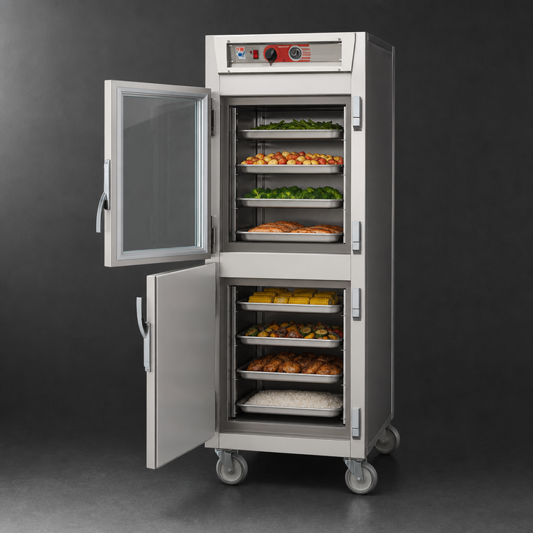 Product image #4 for Metro C5 6 Series Full-Height Mobile Pass-Thru Heated Holding Cabinet with Dutch Doors, 120V
