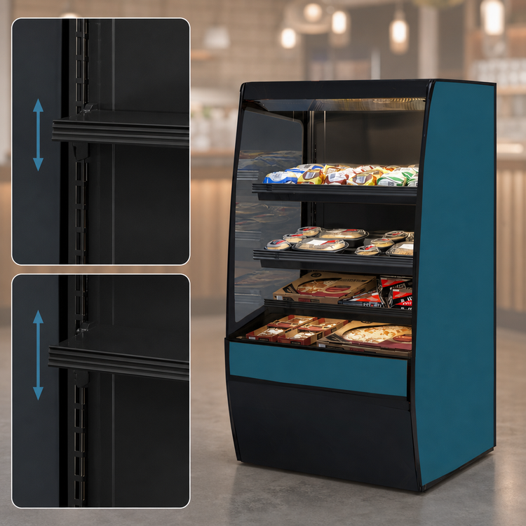 Product image #4 for Federal Industries Vision Series Non-Refrigerated Self-Serve High Profile Merchandiser, 59.25 Inch W x 33 Inch D x 60 Inch H, Curved Ends