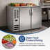 Thumbnail image #4 for Beverage-Air 48-Inch Two-Section Pass-Thru Back Bar Refrigerator with Solid Doors