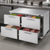 Thumbnail image #4 for Turbo Air PRO Series Two-Section Undercounter Drawer Refrigerator, 4 Drawers, 60-1/4 Inch, Front Breathing