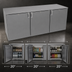 Thumbnail image #4 for Glastender Remote One Zone Low Profile 72-Inch Three-Section Back Bar Cooler