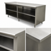 Thumbnail image #4 for Advance Tabco Special Value Economy 120 Inch x 24 Inch Stainless Steel Open Front Cabinet Base Work Table with Mid-Shelf, Flat Top