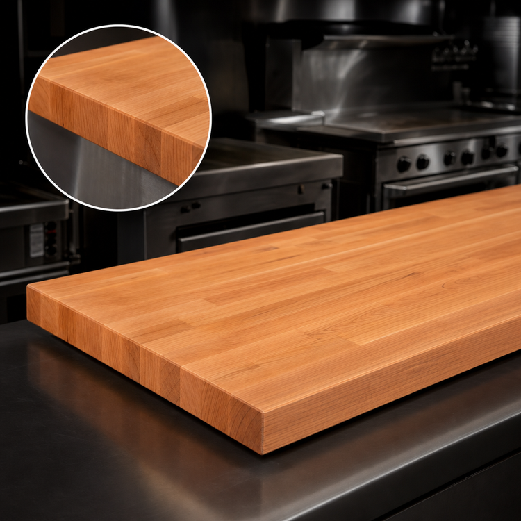 Product image #4 for Boos Block 96-Inch x 32-Inch American Cherry Blended Edge Grain Kitchen Countertop
