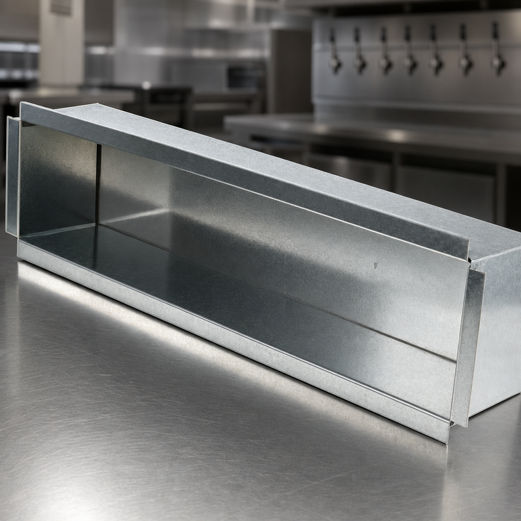 Product image #4 for Micro Matic 23-Inch Galvanized Thru-The-Wall Beer Dispenser Shadow Box with 4-Inch Short Sleeve