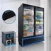 Thumbnail image #4 for Omcan Elite Series 41.6 Cu. Ft. Two-Section Reach-In Glass Door Merchandiser Refrigerator