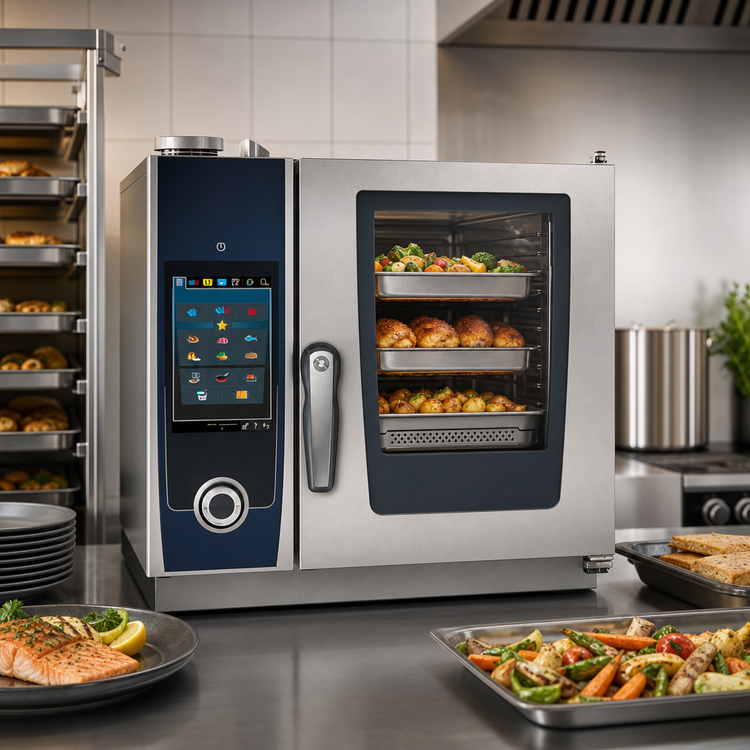 Product image #4 for RATIONAL iCombi Pro XS Electric Countertop Combi Oven, 208/240V 3-Phase, 3 2/3 GN / 4 Sheet Pan Capacity