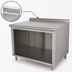 Thumbnail image #4 for Advance Tabco 120-Inch x 30-Inch Stainless Steel Work Table with Open Front Cabinet Base and 1-1/2-Inch Rear Up-Turn