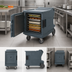 Thumbnail image #5 for Cambro Camtherm® Low Profile Electric Hot/Cold Holding Cart, Single Door, 11 Sheet Pan Capacity, Granite Gray