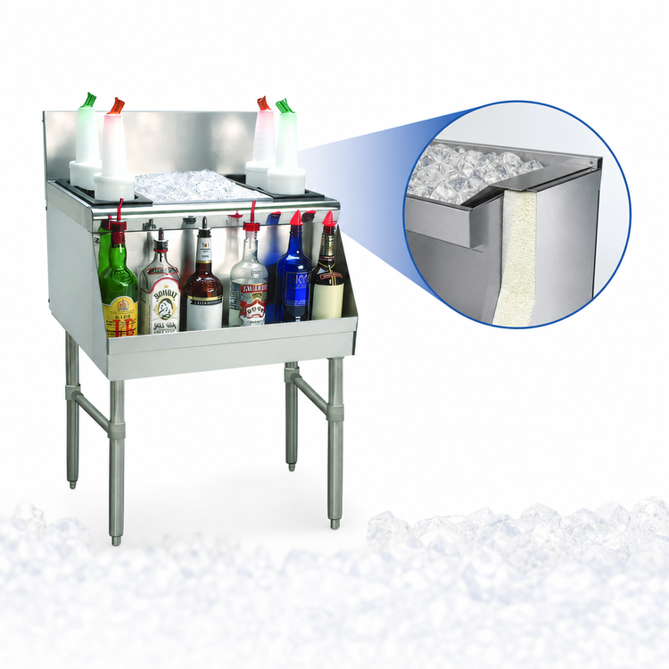 Product image #4 for Advance Tabco Prestige 36-Inch Stainless Steel Ice Chest with 10-Circuit Cold Plate