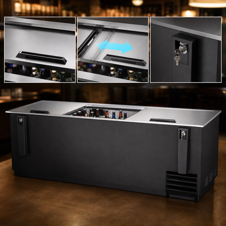 Three Lockable Sliding Lids