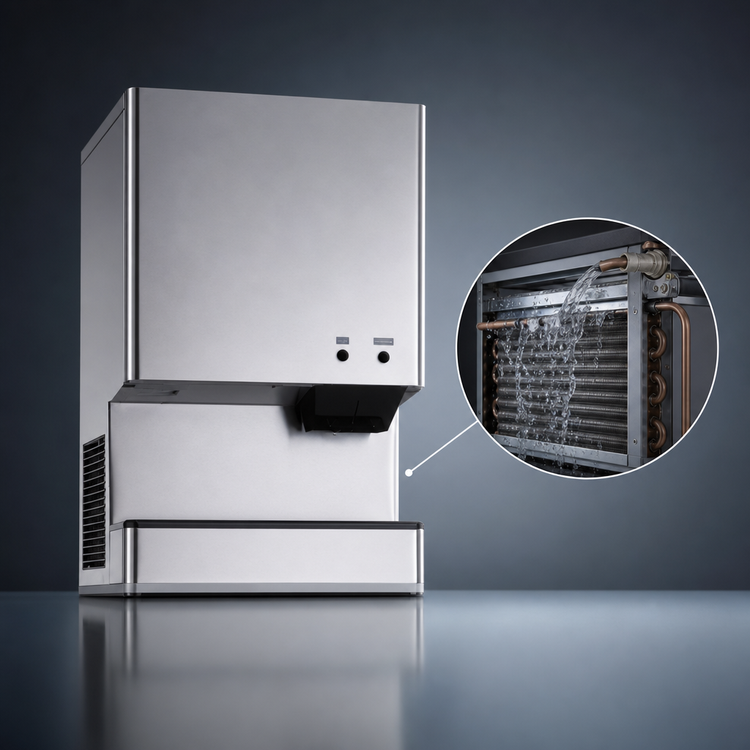 Product image #4 for Hoshizaki DCM-500BWH Countertop Cubelet Ice Maker and Water Dispenser, Water-Cooled, 40 lb Storage