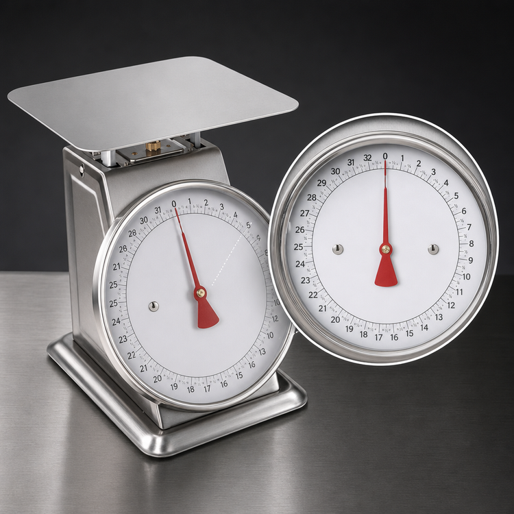Product image #4 for Edlund HD-2DP Heavy Duty Dial Portion Control Food Scale with Air Dashpot, 32 oz Capacity, Stainless Steel