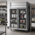 Thumbnail image #5 for Victory UltraSpec Two-Section Reach-In Glass Door Freezer with Wide Half-Height Hinged Doors, 52 Cu. Ft., Self-Contained, Standard Depth