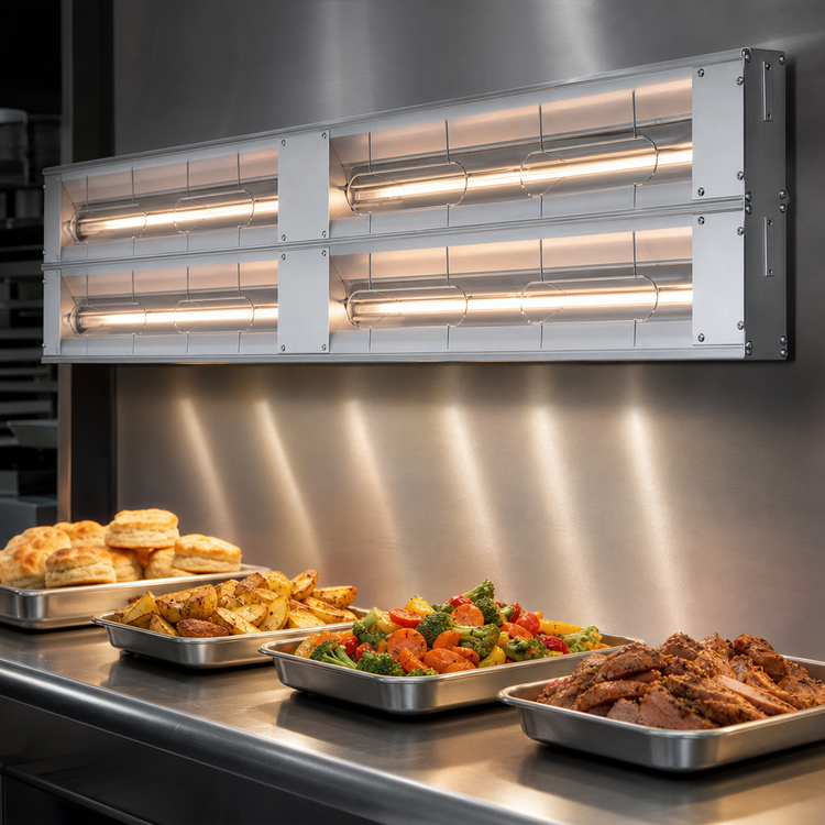 Product image #4 for Hatco Glo-Ray® 84-Inch Double Lighted Infrared Strip Heater, Aluminum