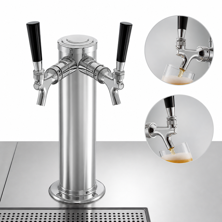 Product image #4 for Perlick 2-Faucet Draft Arm Style Beer Dispensing Kit for H Series Cabinet
