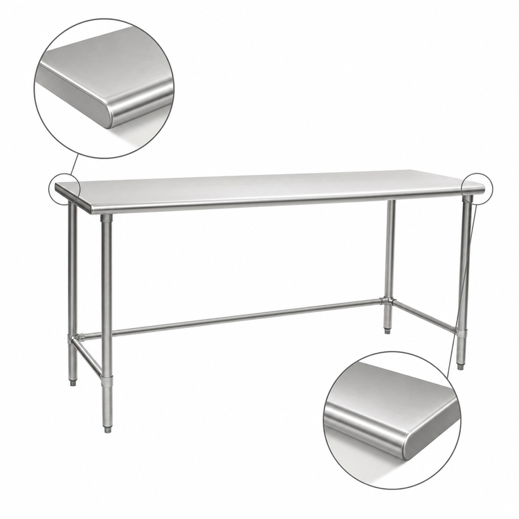 Product image #4 for Eagle Group BlendPort® Budget Series 84-Inch x 24-Inch 430 Stainless Steel Work Table