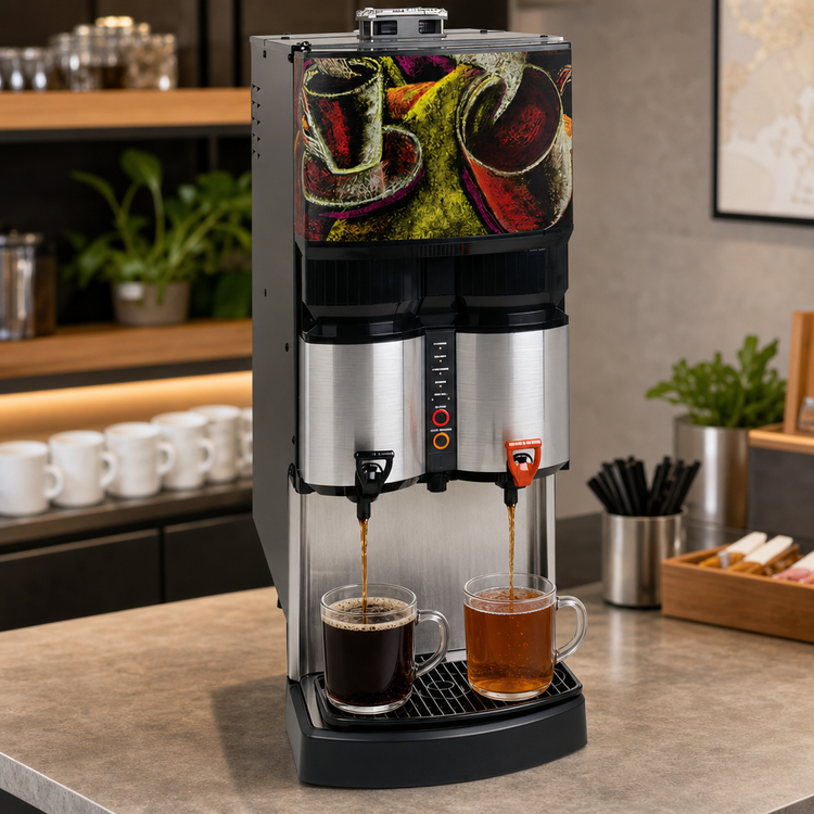 Product image #4 for BUNN Ambient Bag-in-Box Liquid Coffee Dispenser with 2 Dispense Heads