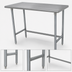 Thumbnail image #4 for Advance Tabco 84-Inch x 30-Inch Flat Top Work Table with 14 Gauge 304 Stainless Steel Top and Galvanized Open Base