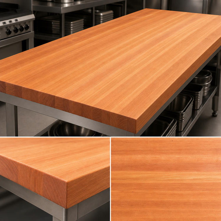 Product image #4 for Boos Block American Cherry Edge Grain Kitchen Countertop, 84" x 30" x 3" Thick