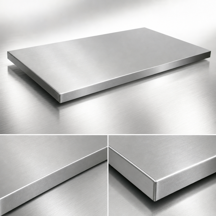 Product image #4 for John Boos 72 Inch x 27 Inch Flat Stainless Steel Countertop, 1-1/2 Inch Thick, No Backsplash