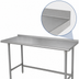 Thumbnail image #4 for Advance Tabco 108-Inch x 36-Inch 14-Gauge 304 Stainless Steel Open Base Work Table with 1-1/2-Inch Rear Splash