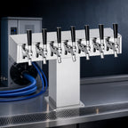 Thumbnail image #4 for Perlick Corporation 4006S12B4 12-Faucet Extra-High Wide-Base Tee Draft Beer Tower, Countertop, Glycol-Cooled Stainless Steel
