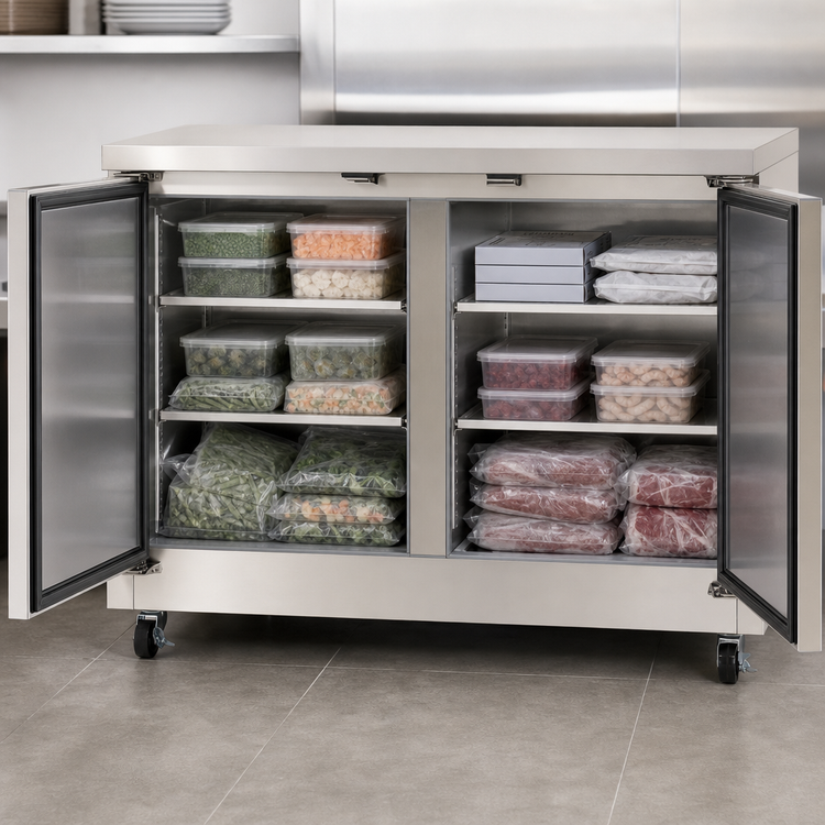 Product image #4 for Kelvinator Commercial Two-Section ADA Height Undercounter Freezer, 48-Inch Wide, 12 Cu. Ft., Rear-Mounted Self-Contained Refrigeration