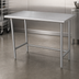 Thumbnail image #4 for Advance Tabco 84-Inch x 30-Inch 16-Gauge 304 Stainless Steel Work Table with Open Base and Crossrails