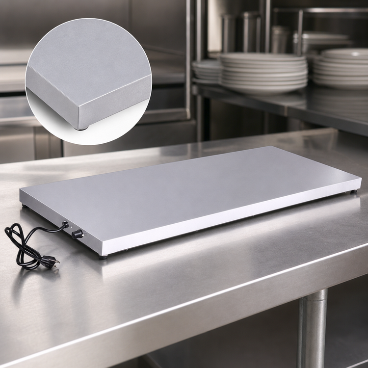 Product image #4 for BK Resources 24-Inch x 20-Inch Portable Electric Heated Shelf Warmer with Thermostatic Control