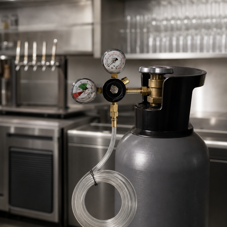Product image #4 for Glastender High-Pressure Tank-Mount CO2 Regulator Kit with Double Gauge and 50-Foot Gas Tubing